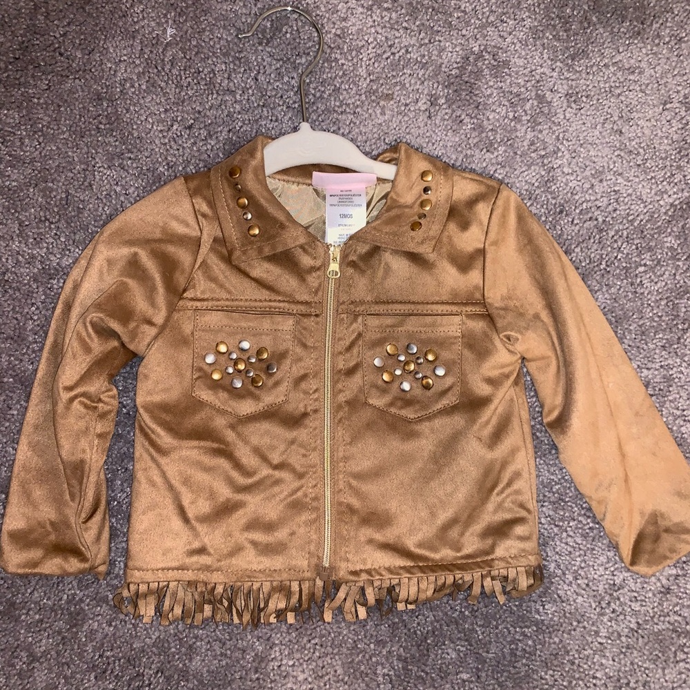 Fringe zip up jacket size 12 months